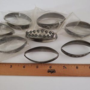 Pewter Napkin Rings Set of 8
